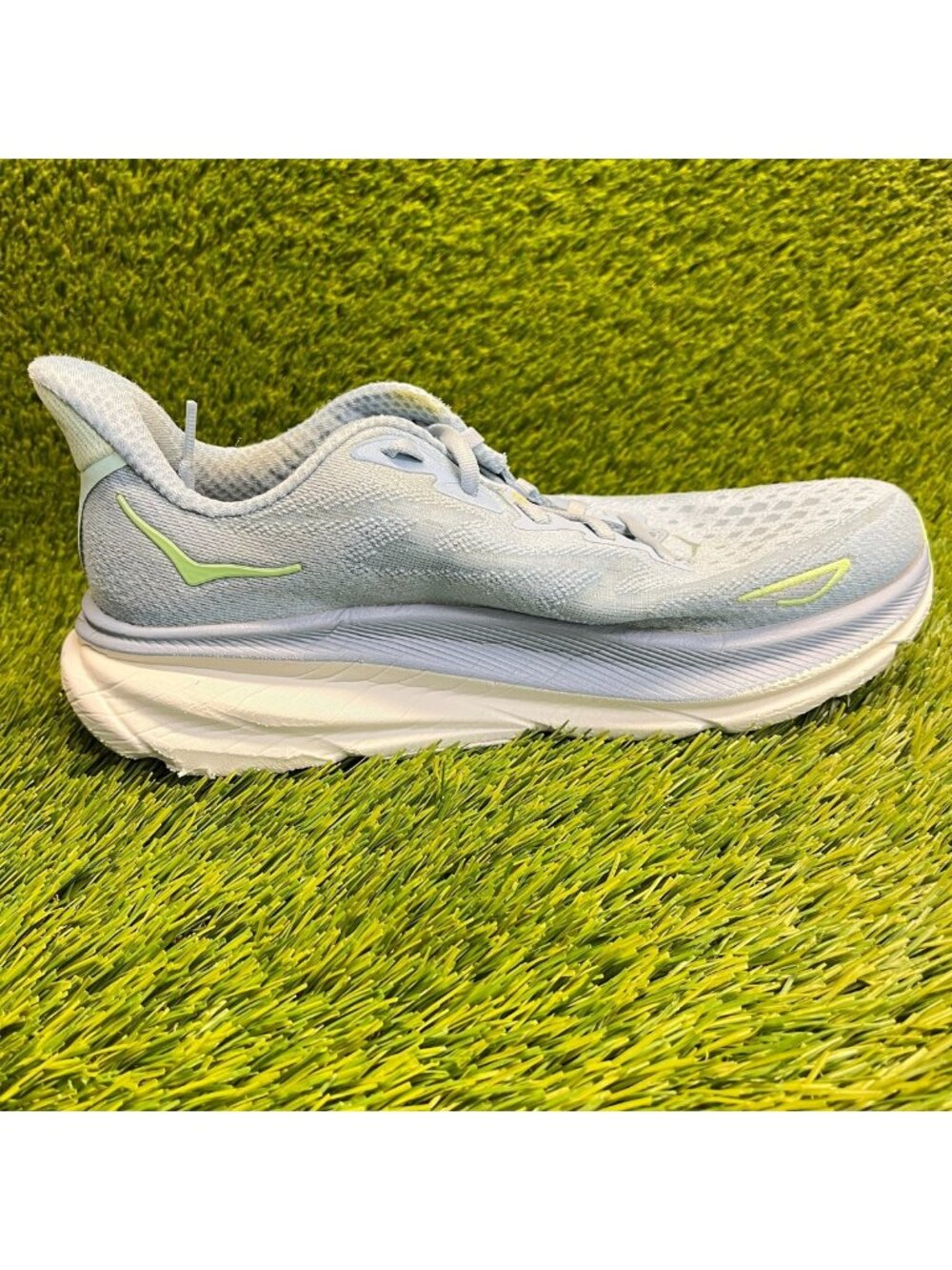 Hoka One One Clifton 9 Mens Size 9 Blue Athletic Running Walking Shoes Sneakers